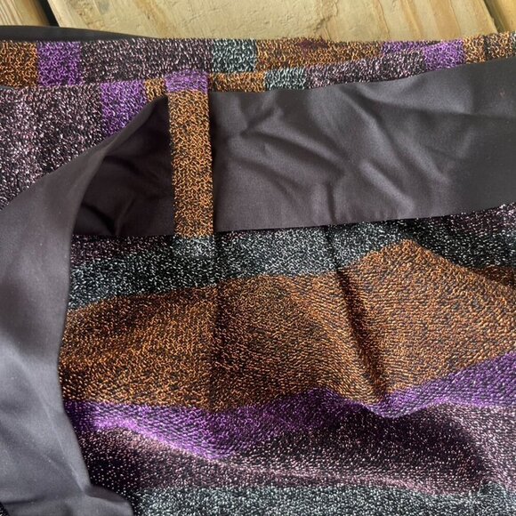 Modcloth NWT Your Time To Shine Wide Leg Pants Sparkly Purple Orange Large - Picture 9 of 12